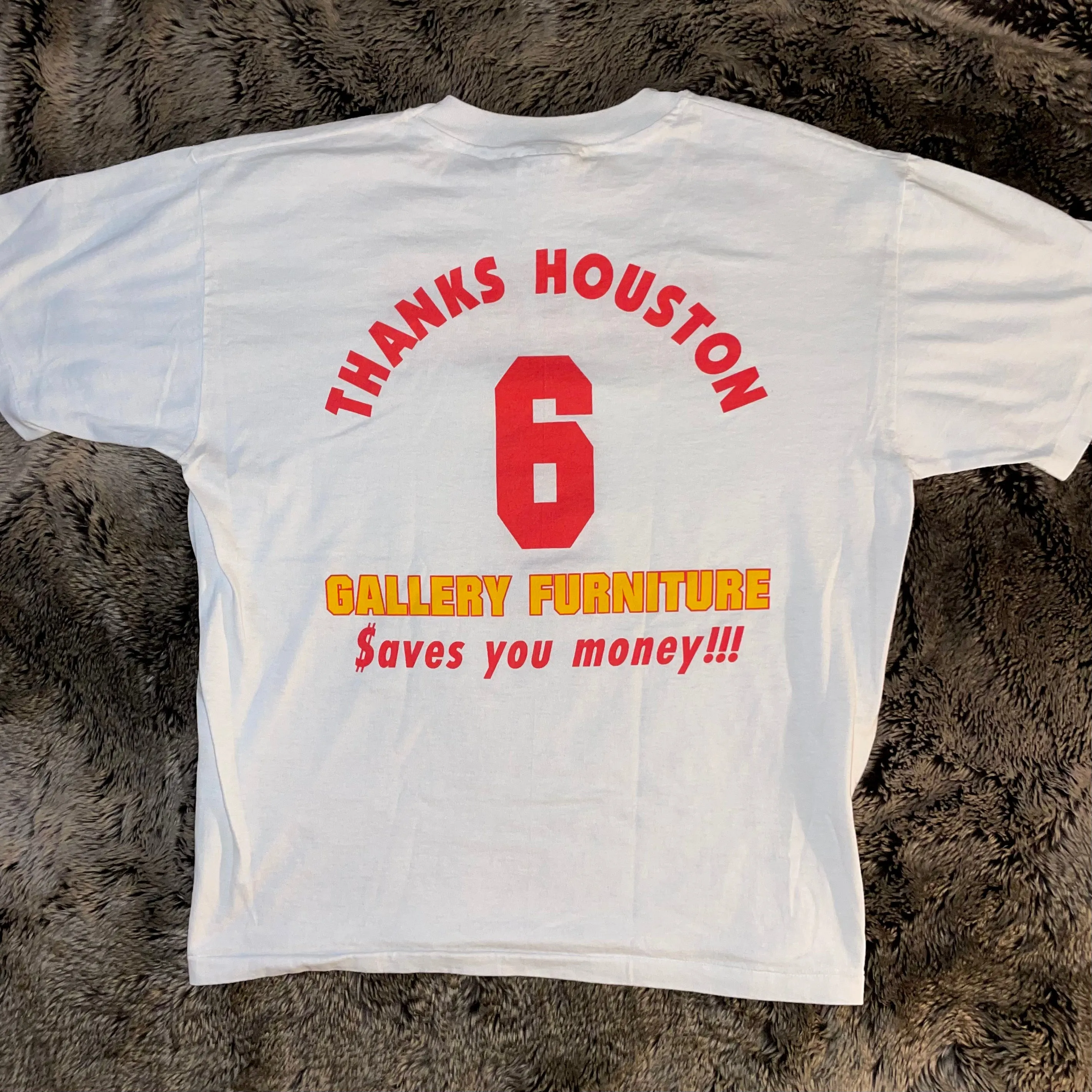 1990s Houston Rockets Mattress Mack "6th Man" Tee (White)