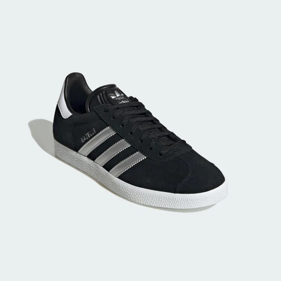 Adidas Women's Gazelle Shoes -  Core Black / Silver Metallic