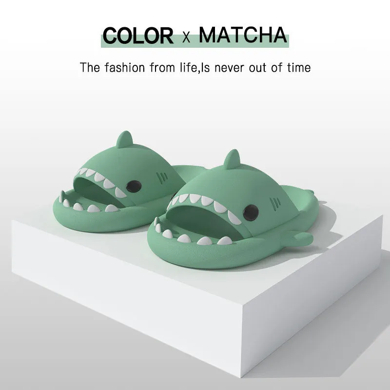 Adult's Slippers Funny Shark Cartoon