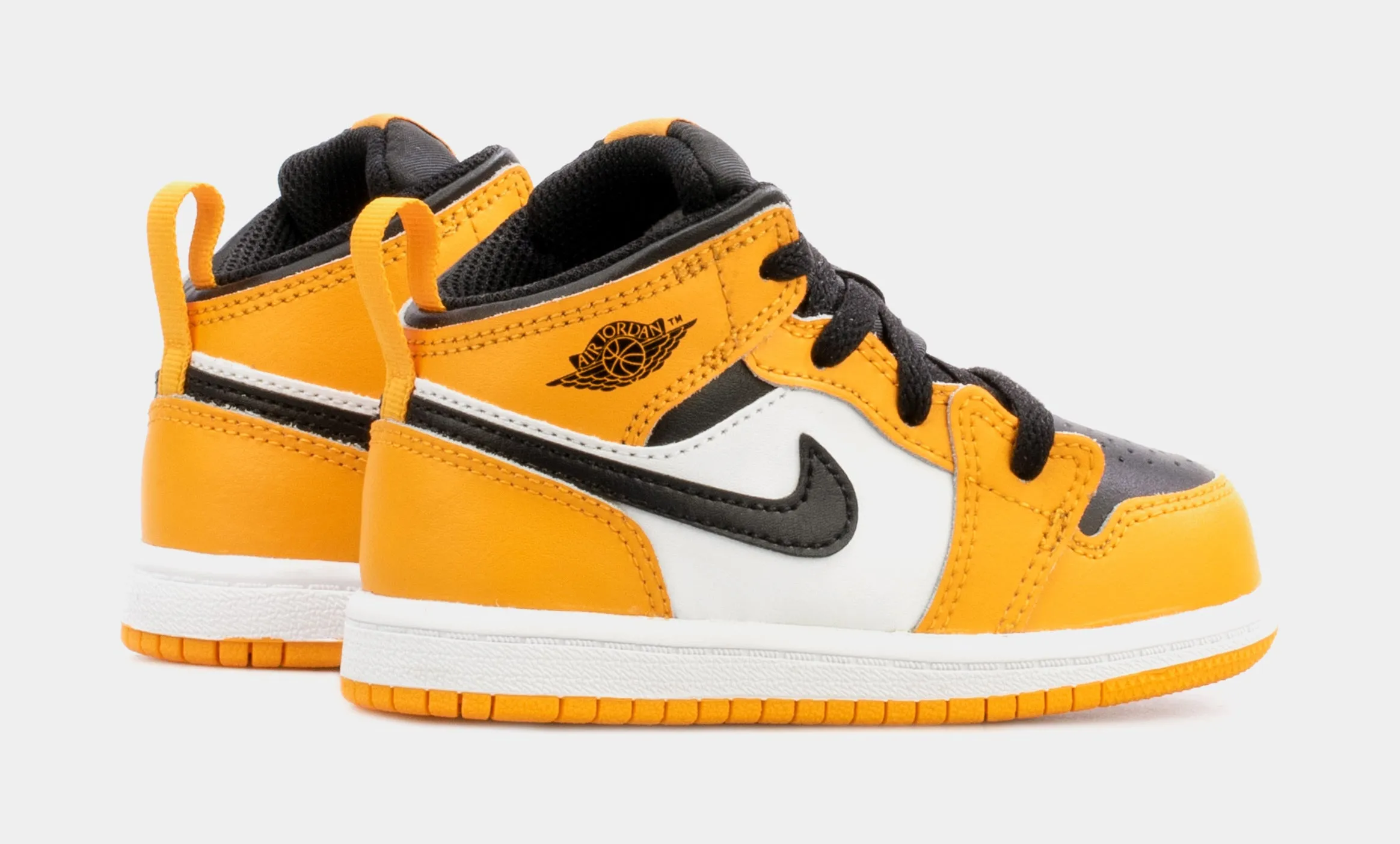 Air Jordan 1 Mid Infant Toddler Lifestyle Shoes (Yellow/Black)