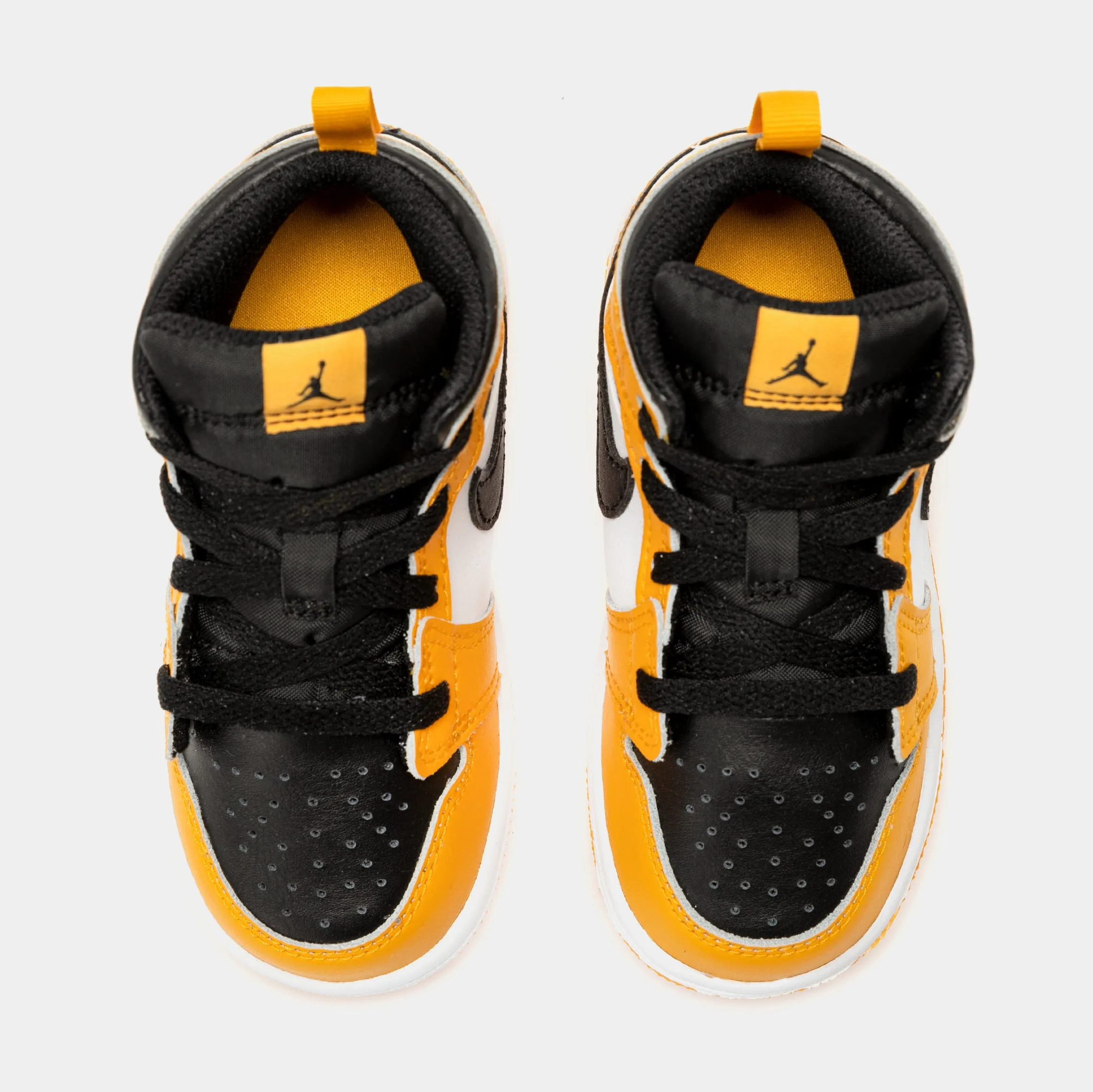 Air Jordan 1 Mid Infant Toddler Lifestyle Shoes (Yellow/Black)