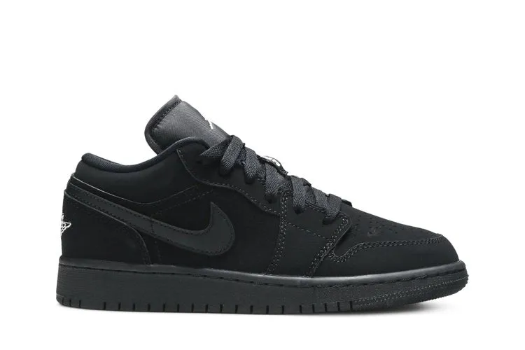 Air Jordan 1 Retro Low GS 'Triple Black' Sneakers, Black