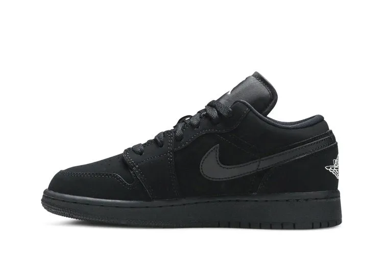 Air Jordan 1 Retro Low GS 'Triple Black' Sneakers, Black