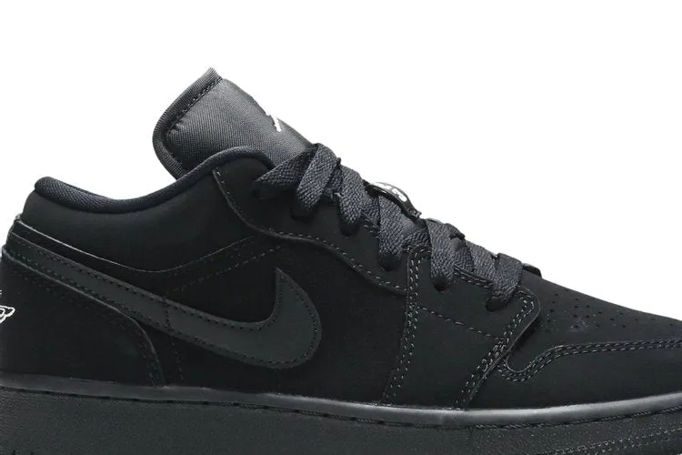 Air Jordan 1 Retro Low GS 'Triple Black' Sneakers, Black