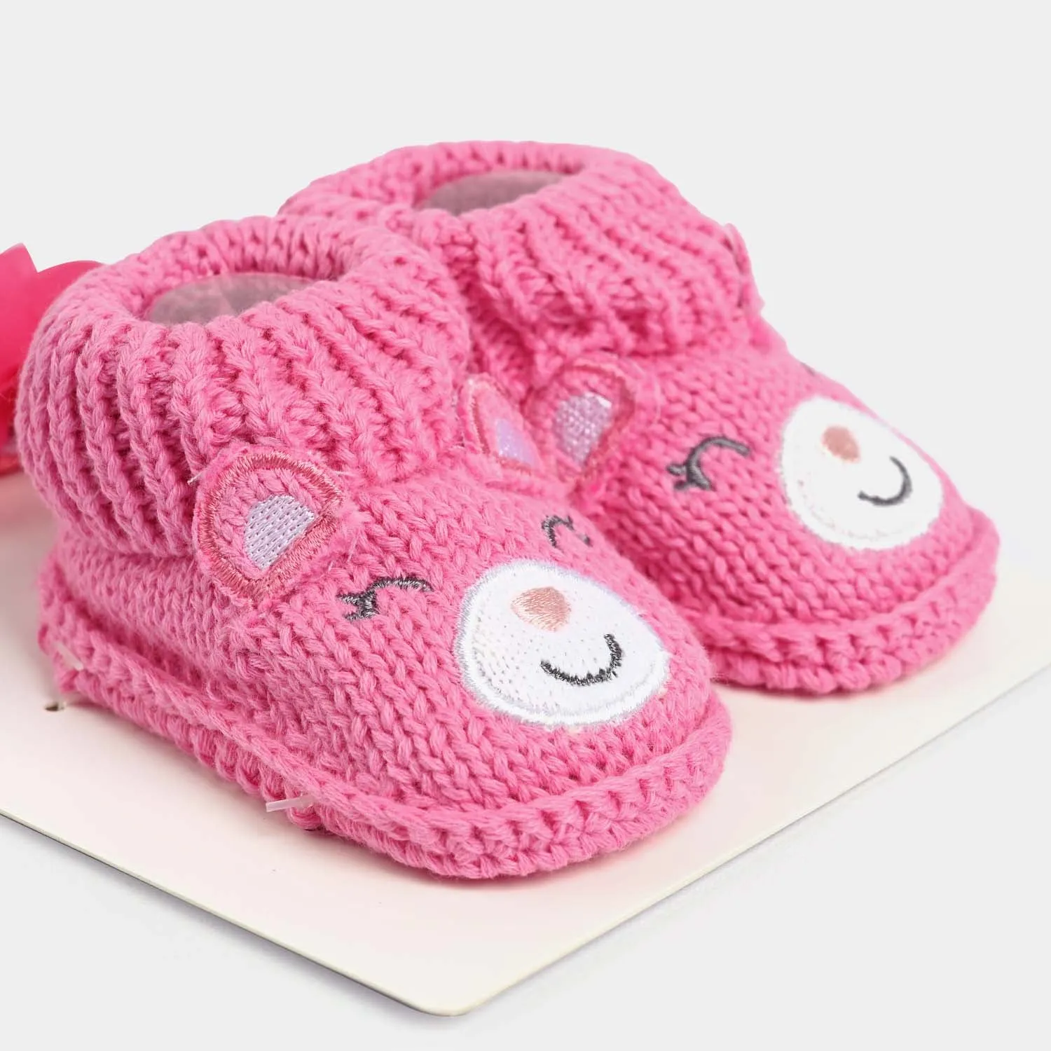 Baby Shoes With Head Band 0-6M-Pink