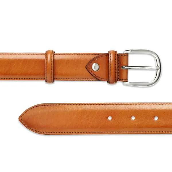 BARKER Belt - Mens Leather Plain - Conker Calf