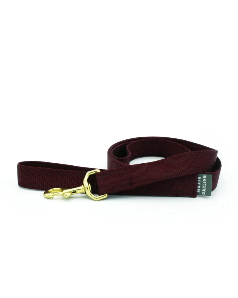 Basic Nylon Dog Leash in Merlot (Made in the USA)