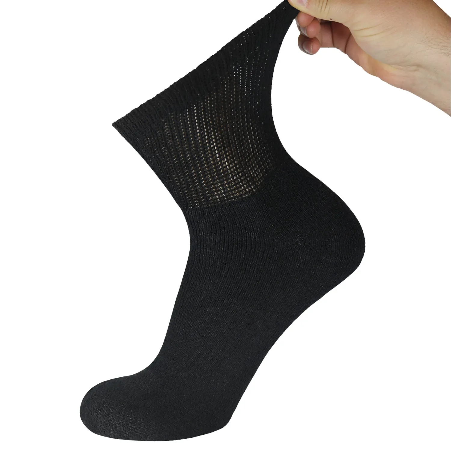 Big&Tall Cotton Diabetic Ankle/Quarter Socks