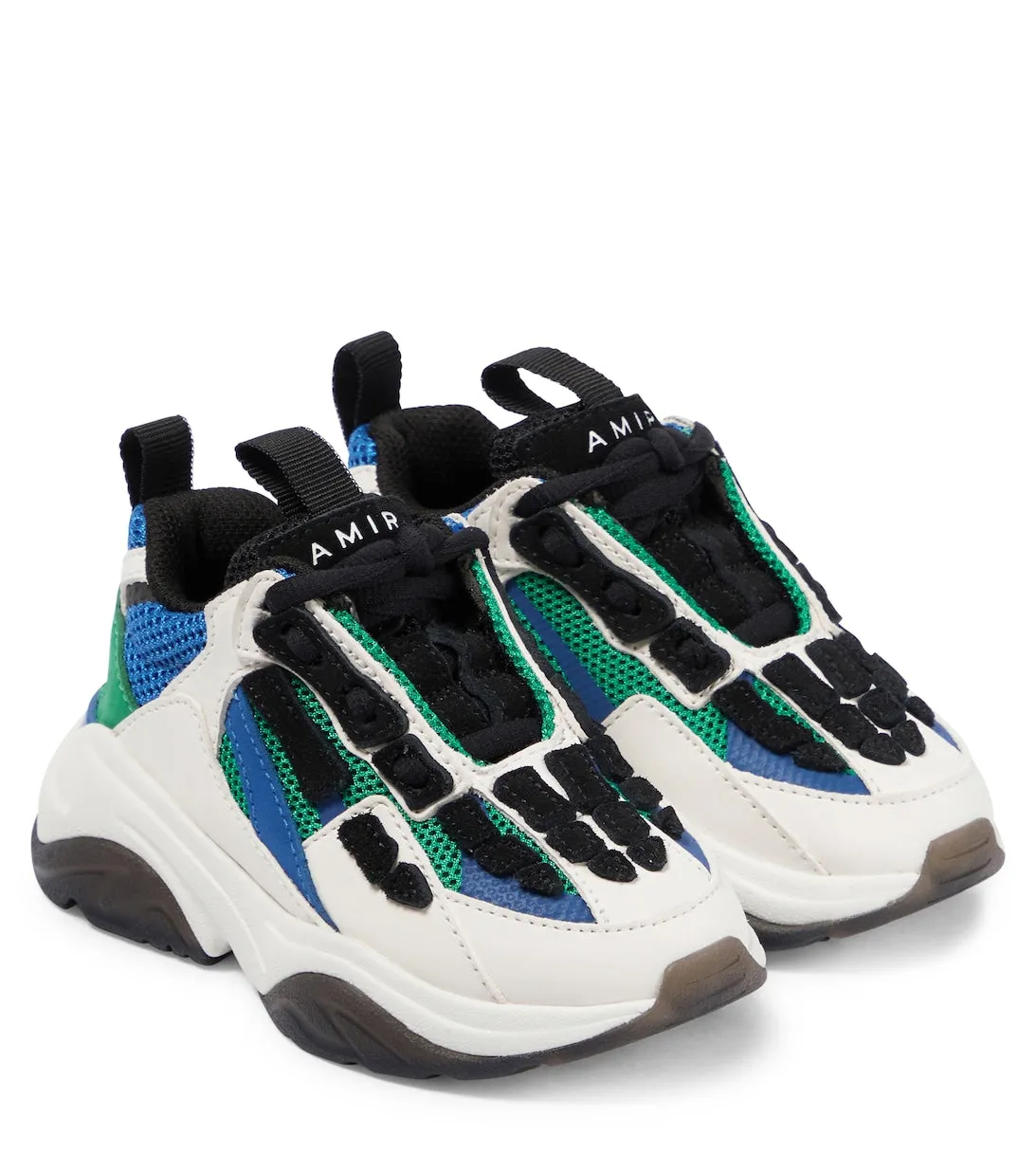 Bone Sneaker with Amiri Suede Trim, Multicolor