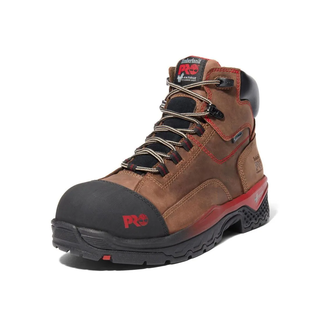 Booshog 6 Inch Composite-Toe Waterproof PR Work Boot Red Brown