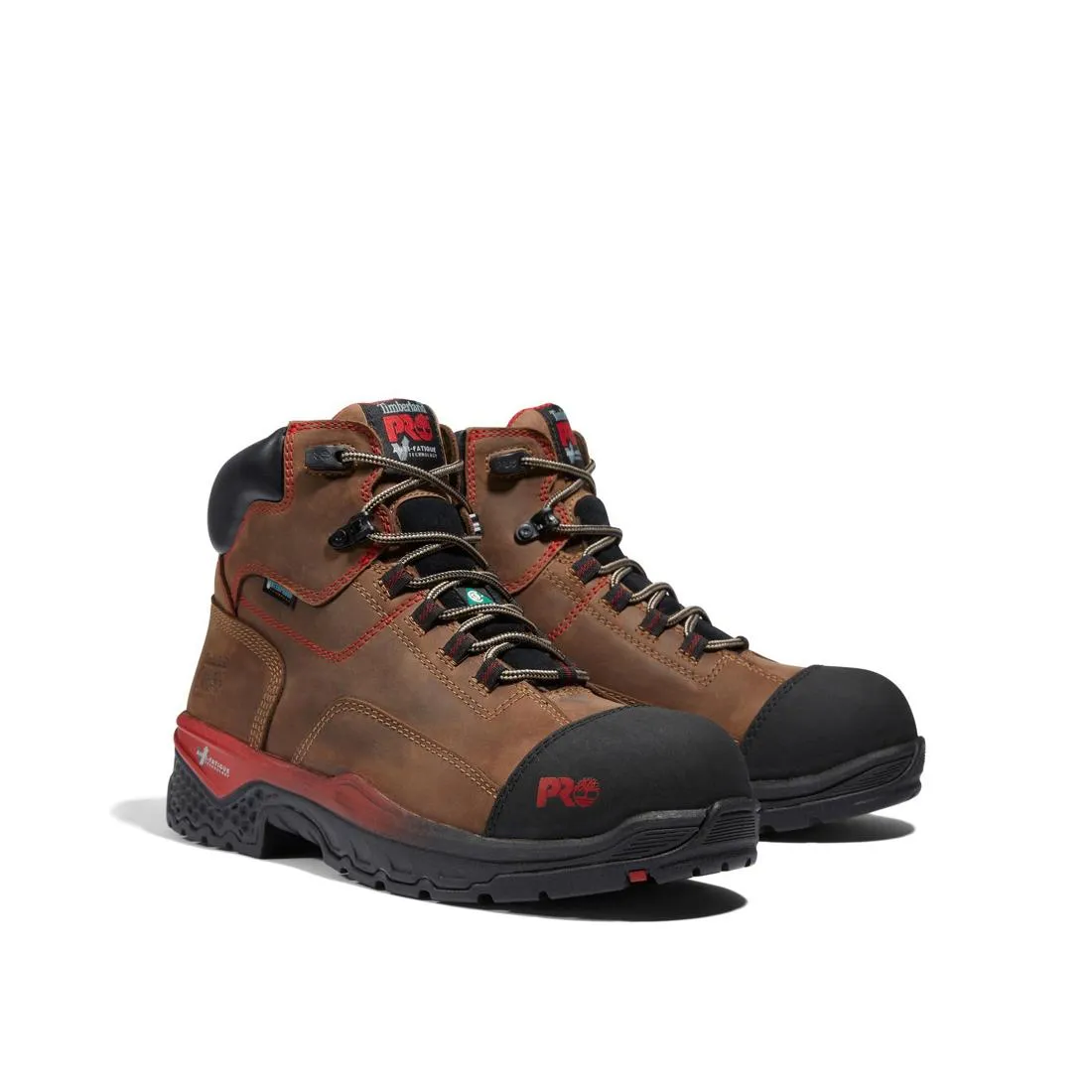 Booshog 6 Inch Composite-Toe Waterproof PR Work Boot Red Brown