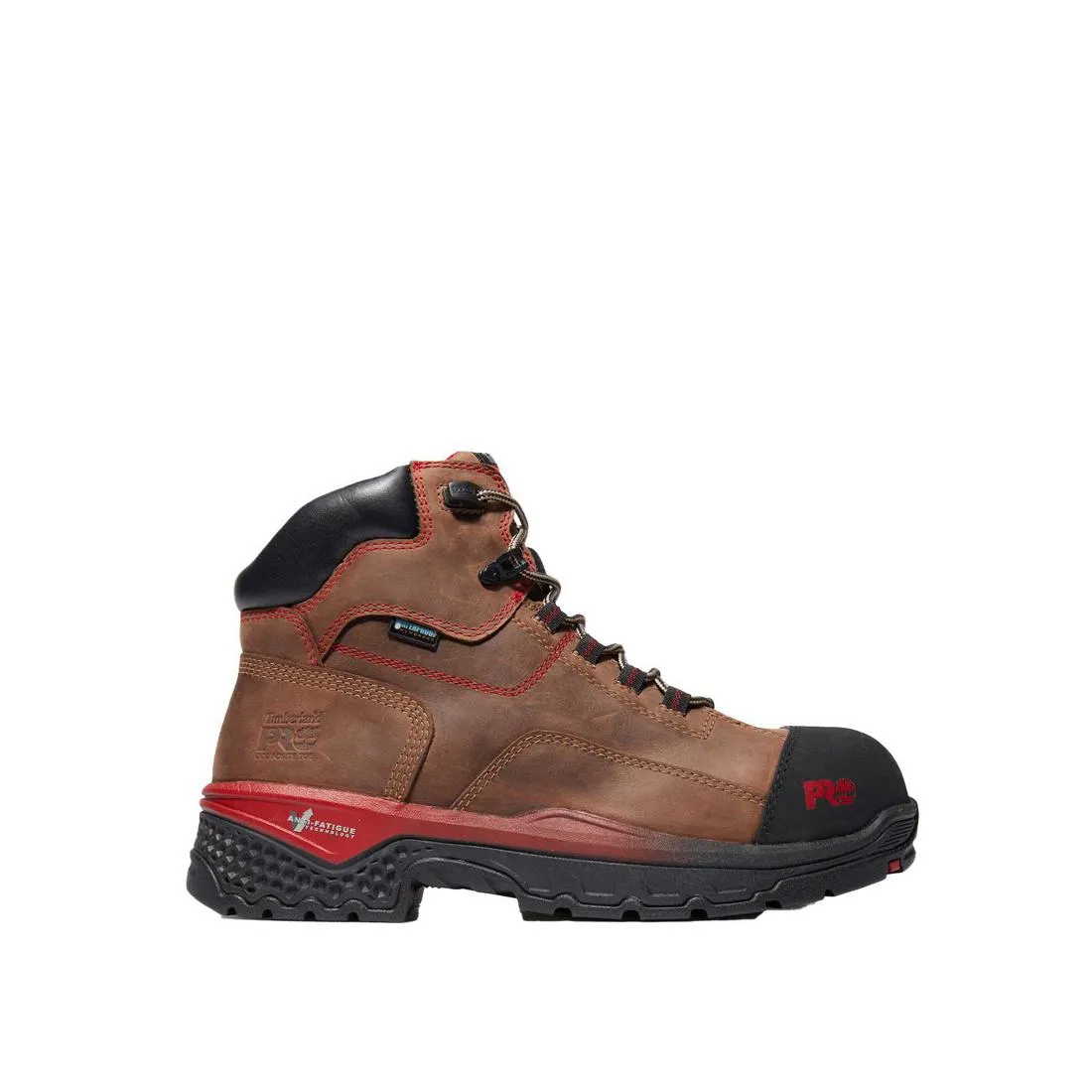 Booshog 6 Inch Composite-Toe Waterproof PR Work Boot Red Brown