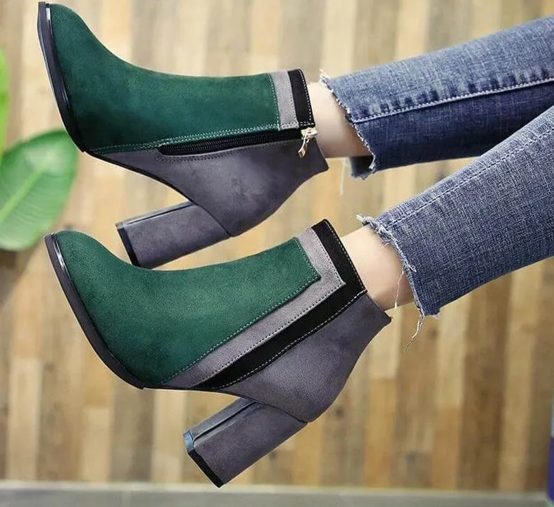 Chelsea English Modern Thick High Heels Women Boots