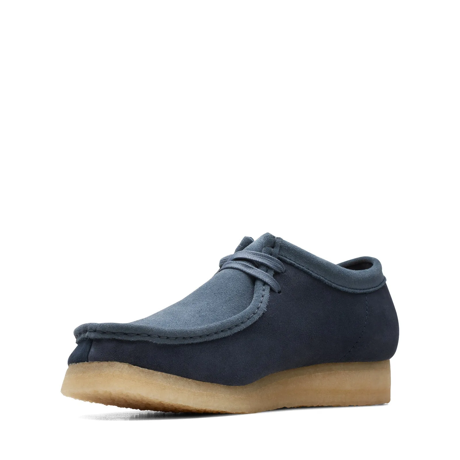 Clarks Originals Wallabee Low Men's Navy Blue Combi Suede Oxfords 26172398