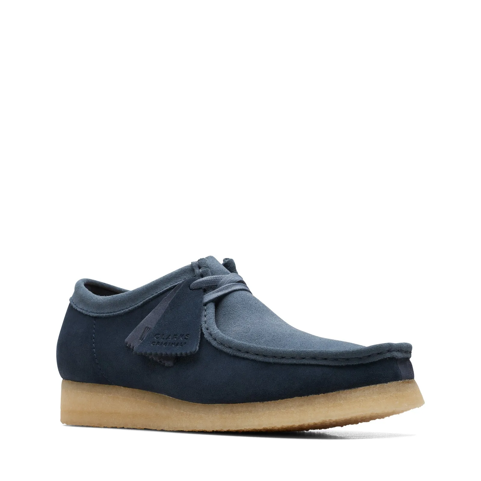 Clarks Originals Wallabee Low Men's Navy Blue Combi Suede Oxfords 26172398