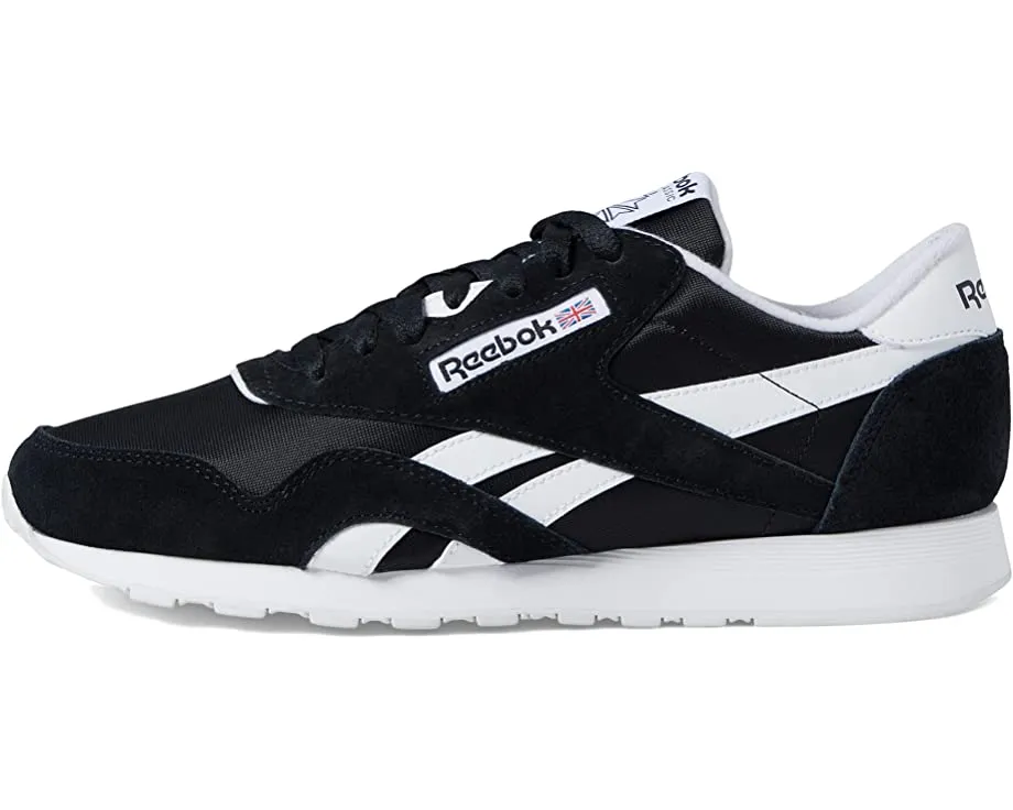 Classic Nylon Reebok Lifestyle Sneakers, black