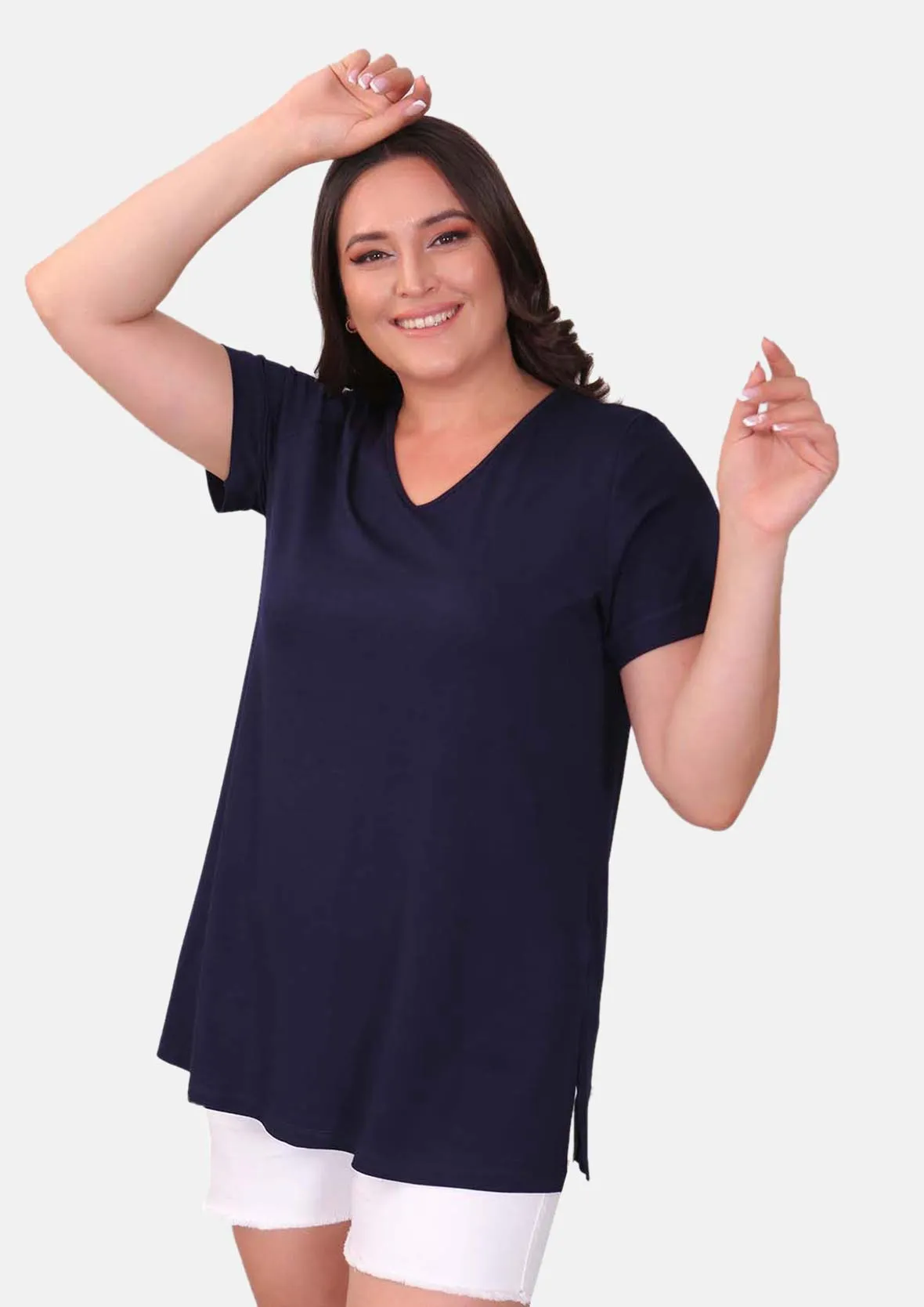 Classic V-Neck Tunic Top