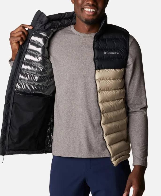 Columbia Powder Lite Beige & Black Vest Beige