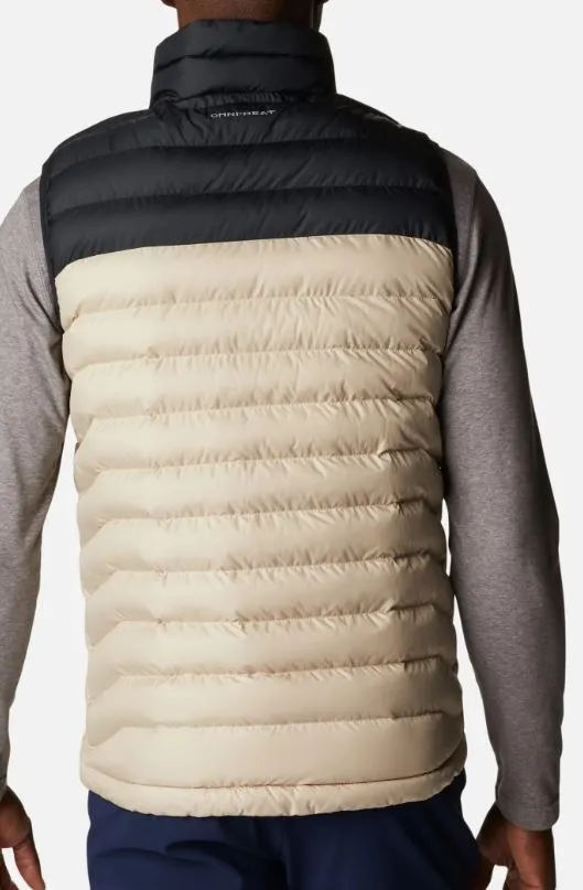 Columbia Powder Lite Beige & Black Vest Beige