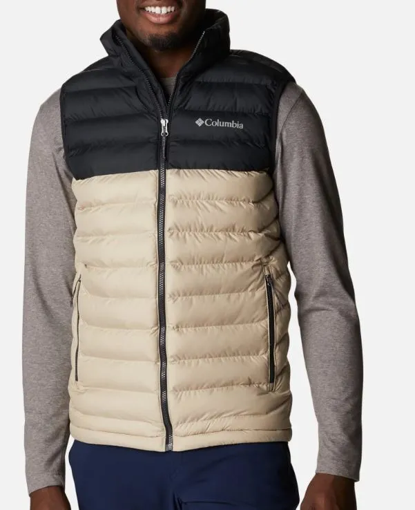 Columbia Powder Lite Beige & Black Vest Beige