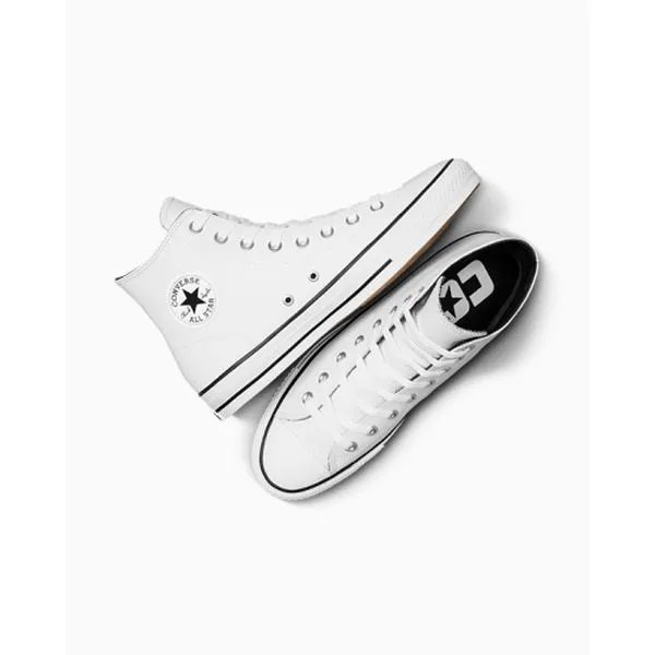 Converse CTAS Pro Hi Leather White - White - Black