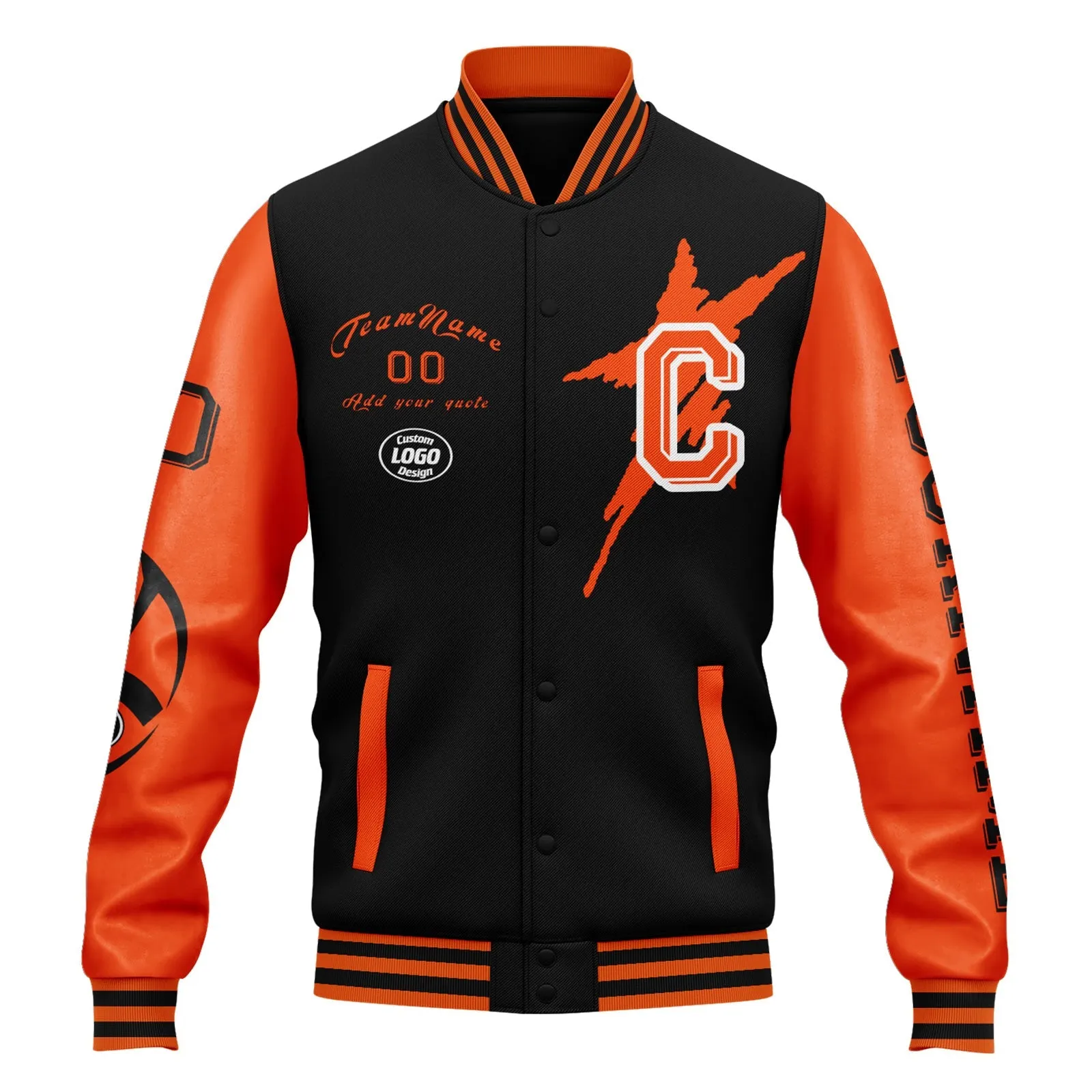 Custom Black Orange Cincinnati Jacket and Sports Shoes Combo Offer Personalized Combo ZH-D020294-6