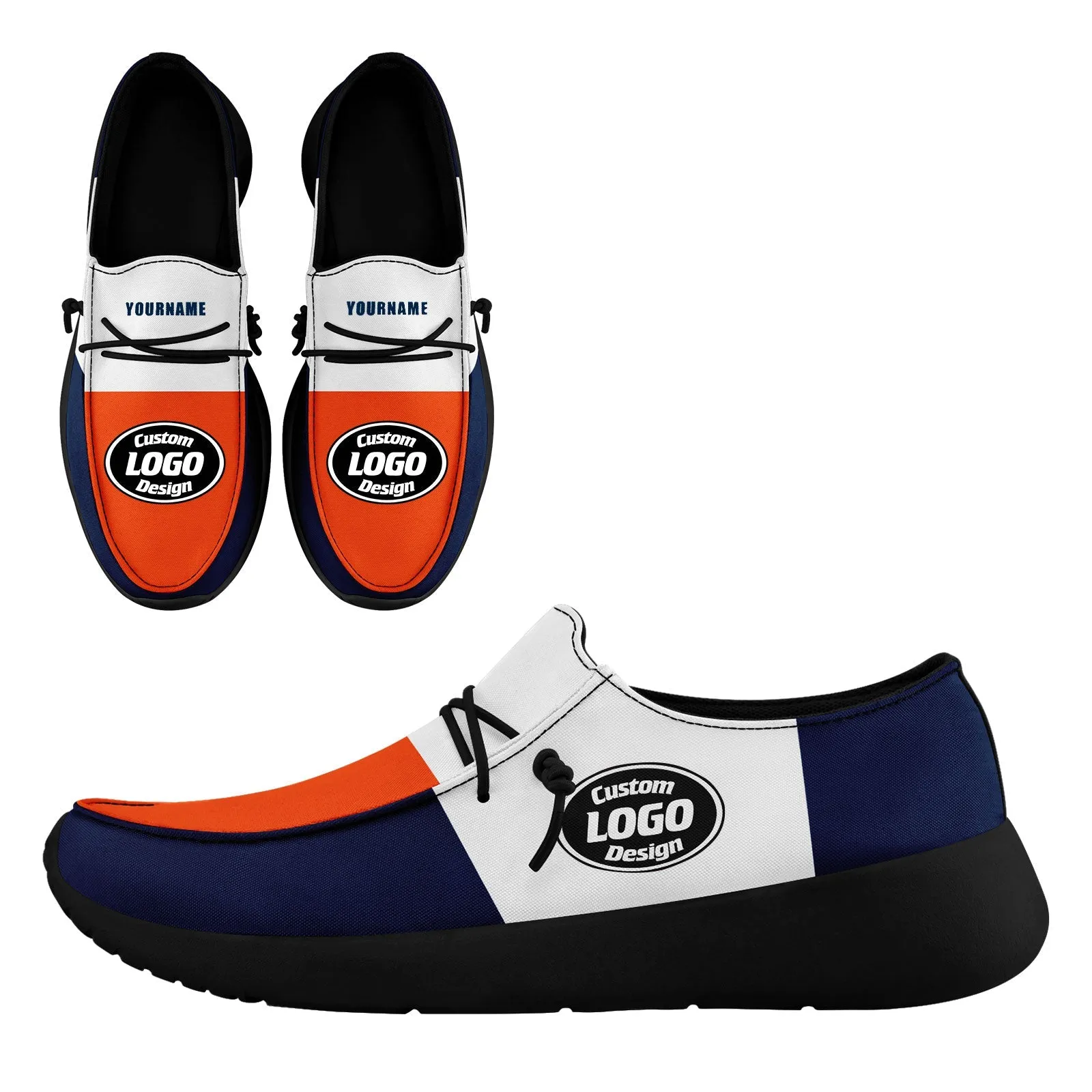 Custom White Orange Blue Denver Jacket and Sports Shoes Combo Offer Personalized Combo ZH-D020294-10