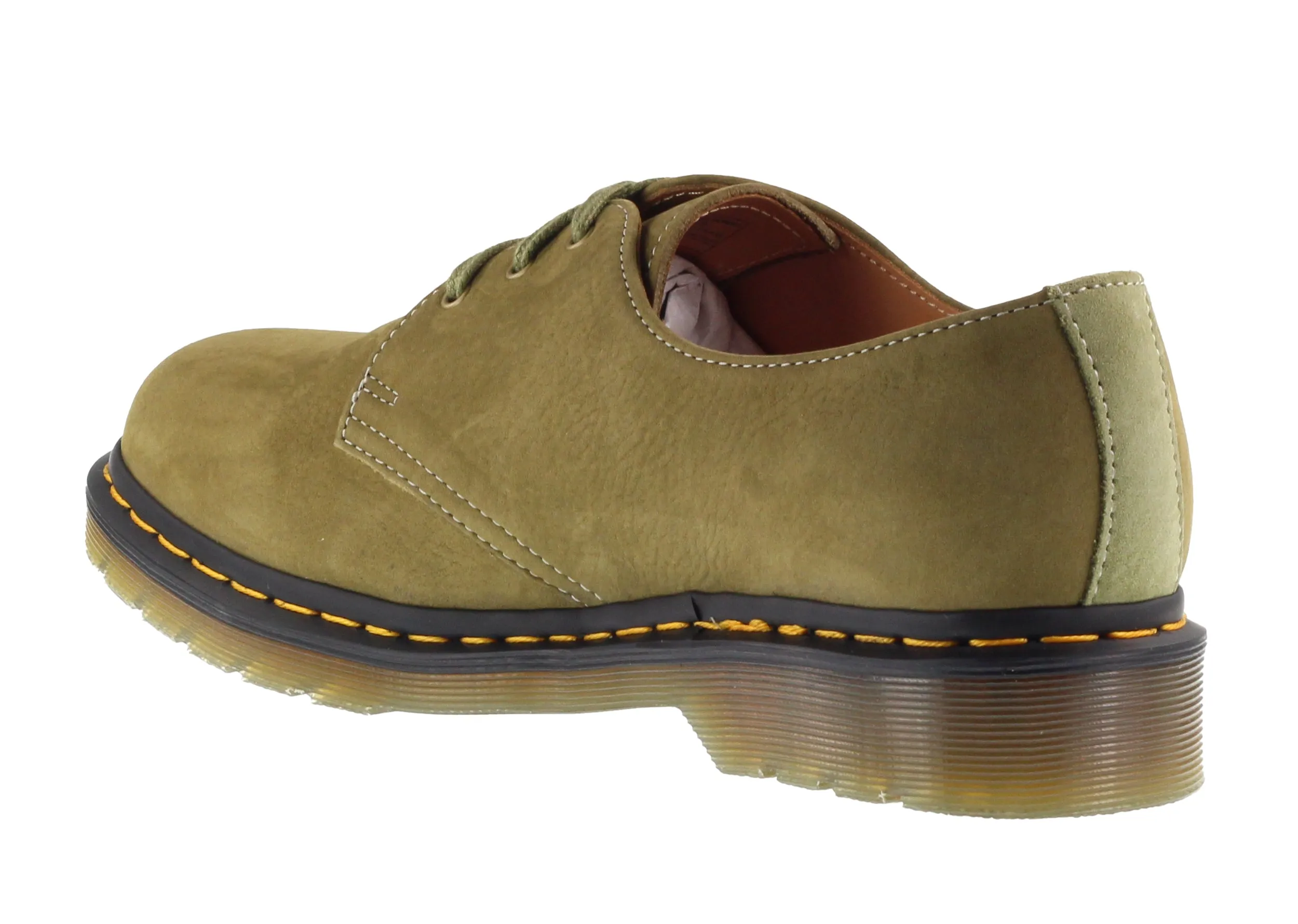 Dr Martens Shoes Mens 1461 Suede Muted Olive