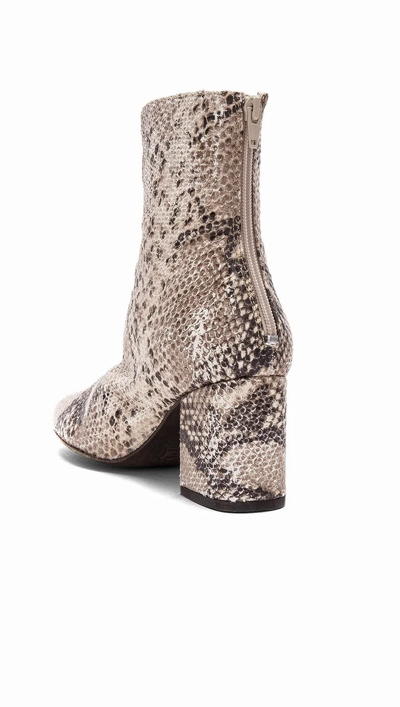 Free People Cecile Ankle Boots Taupe Snake