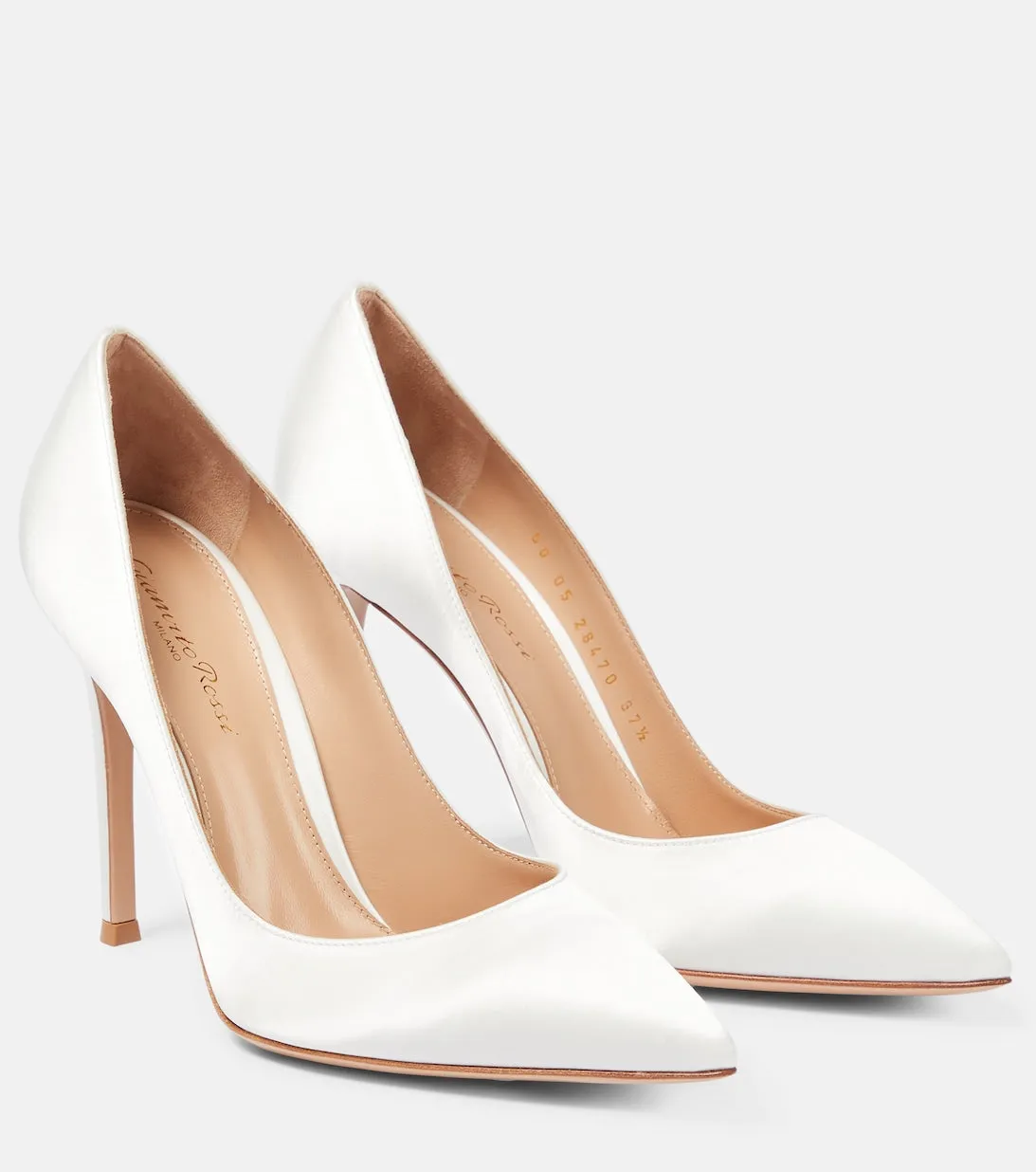 Gianvito 105 silk pumps Gianvito Rossi, white