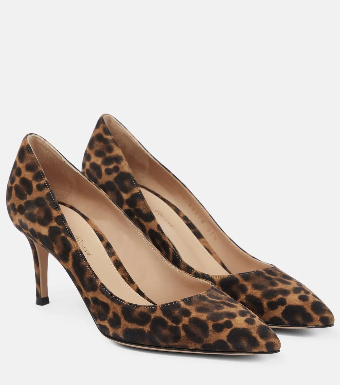 Gianvito Rossi Leopard Print Suede Pumps 70 Gianvito Rossi Multicolor