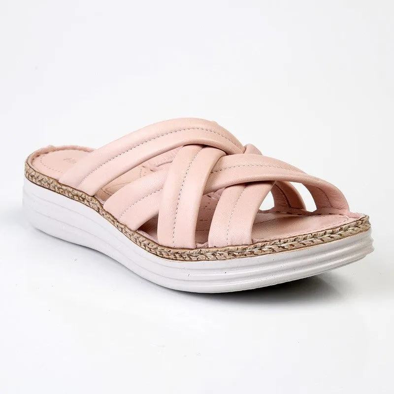 Hush Puppies Bellatrix Leather Mule Sandal - Pink