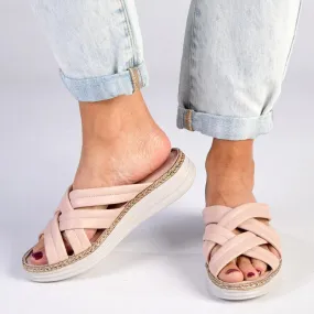 Hush Puppies Bellatrix Leather Mule Sandal - Pink