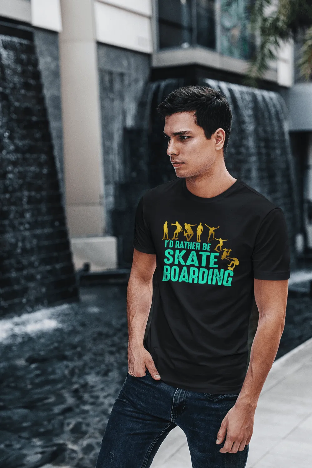 I'd rather be Skate Boarding, T shirt