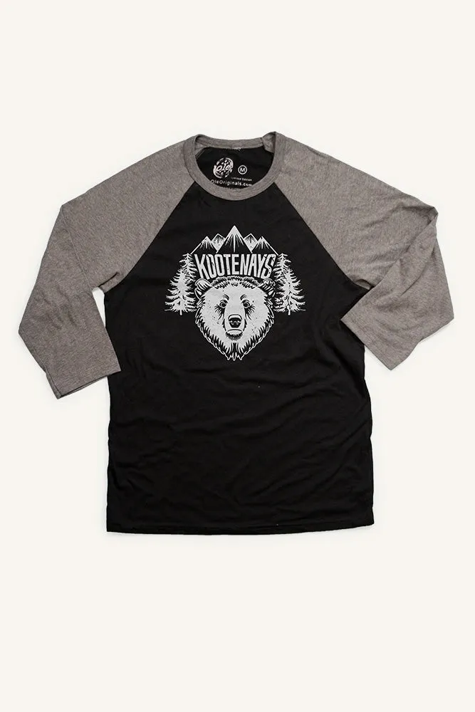 Kootenays Bear Baseball Shirt (Unisex)