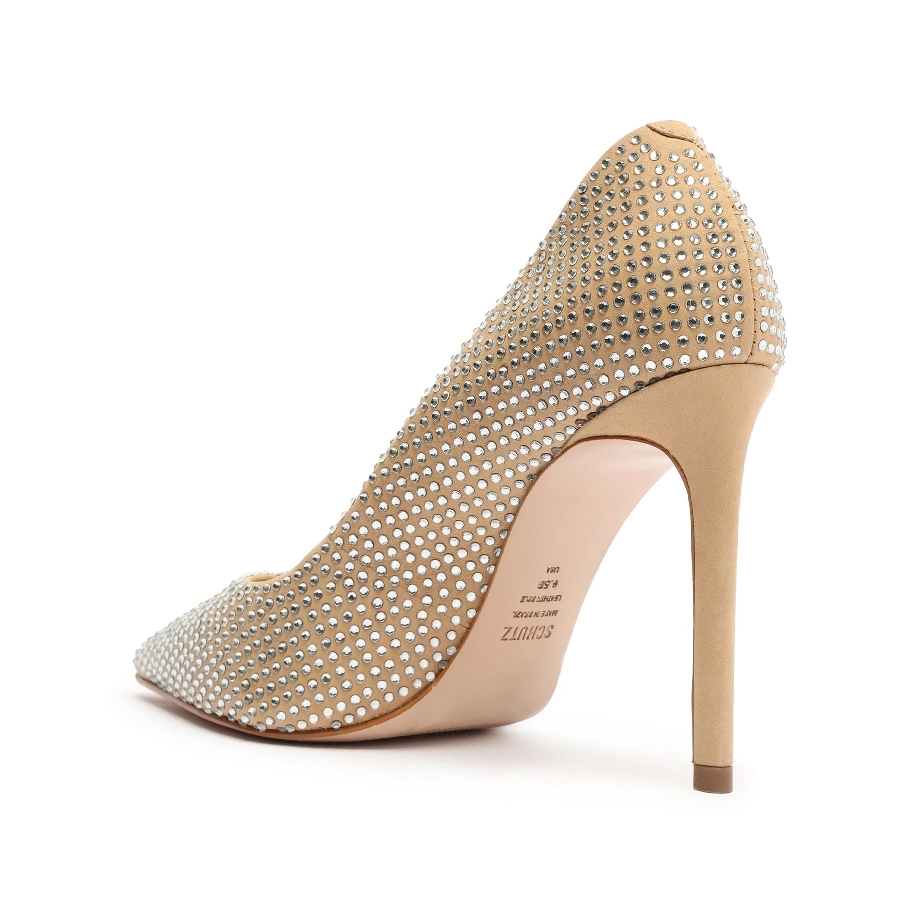 Lou Crystal Nubuck & Rhinestones Pump