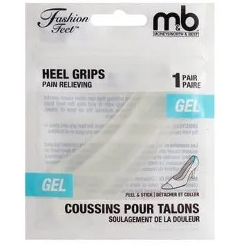 M&B Gel Heel Grips, Clear (1 Pair)