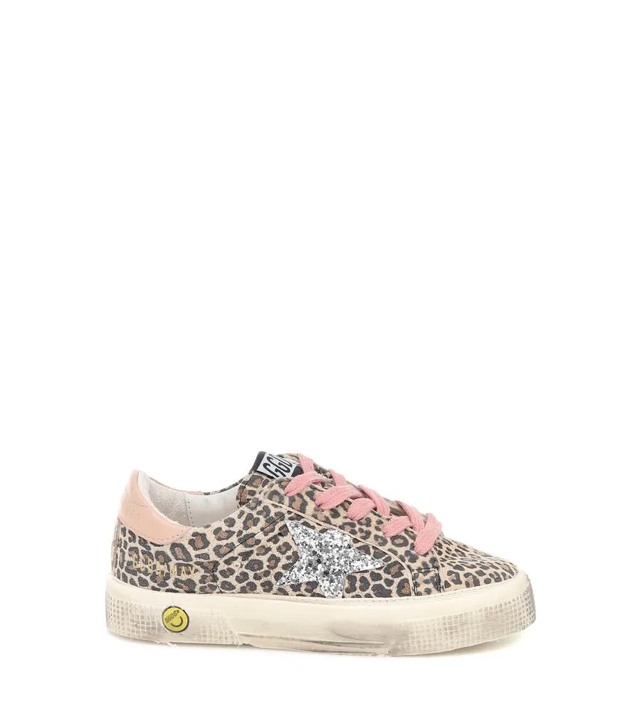 May Leopard Print Golden Goose Sneakers, Brown