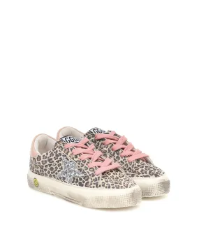 May Leopard Print Golden Goose Sneakers, Brown