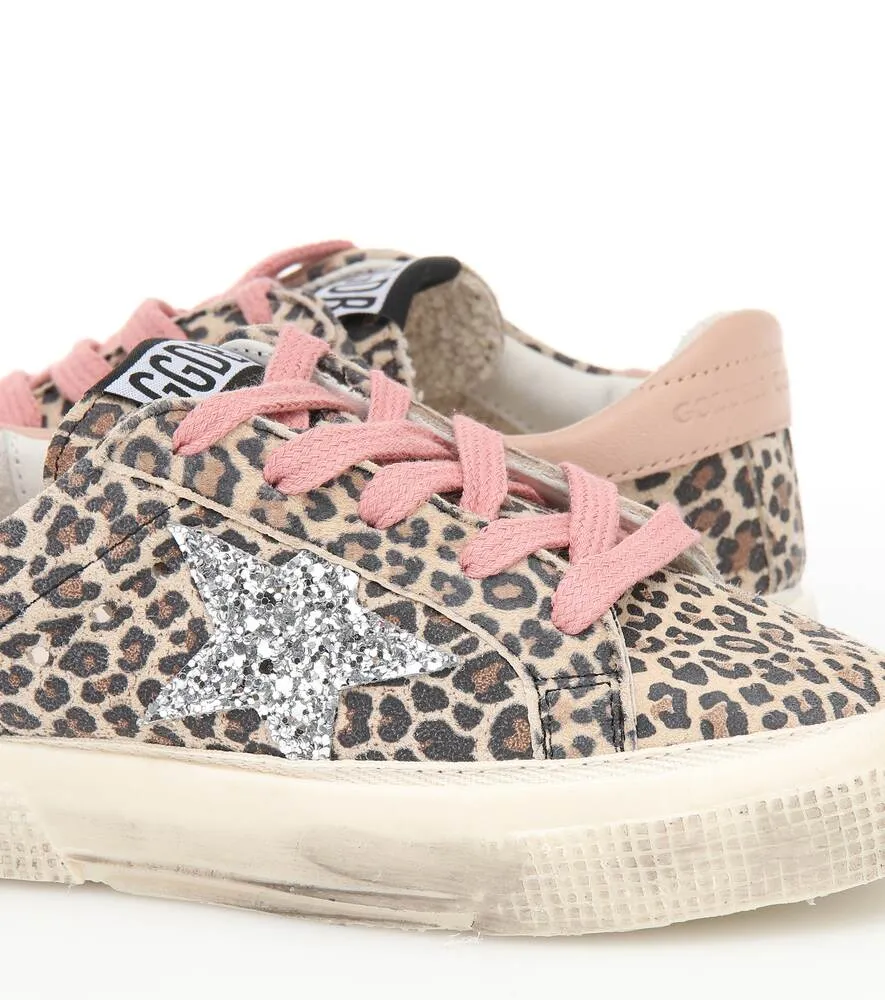 May Leopard Print Golden Goose Sneakers, Brown