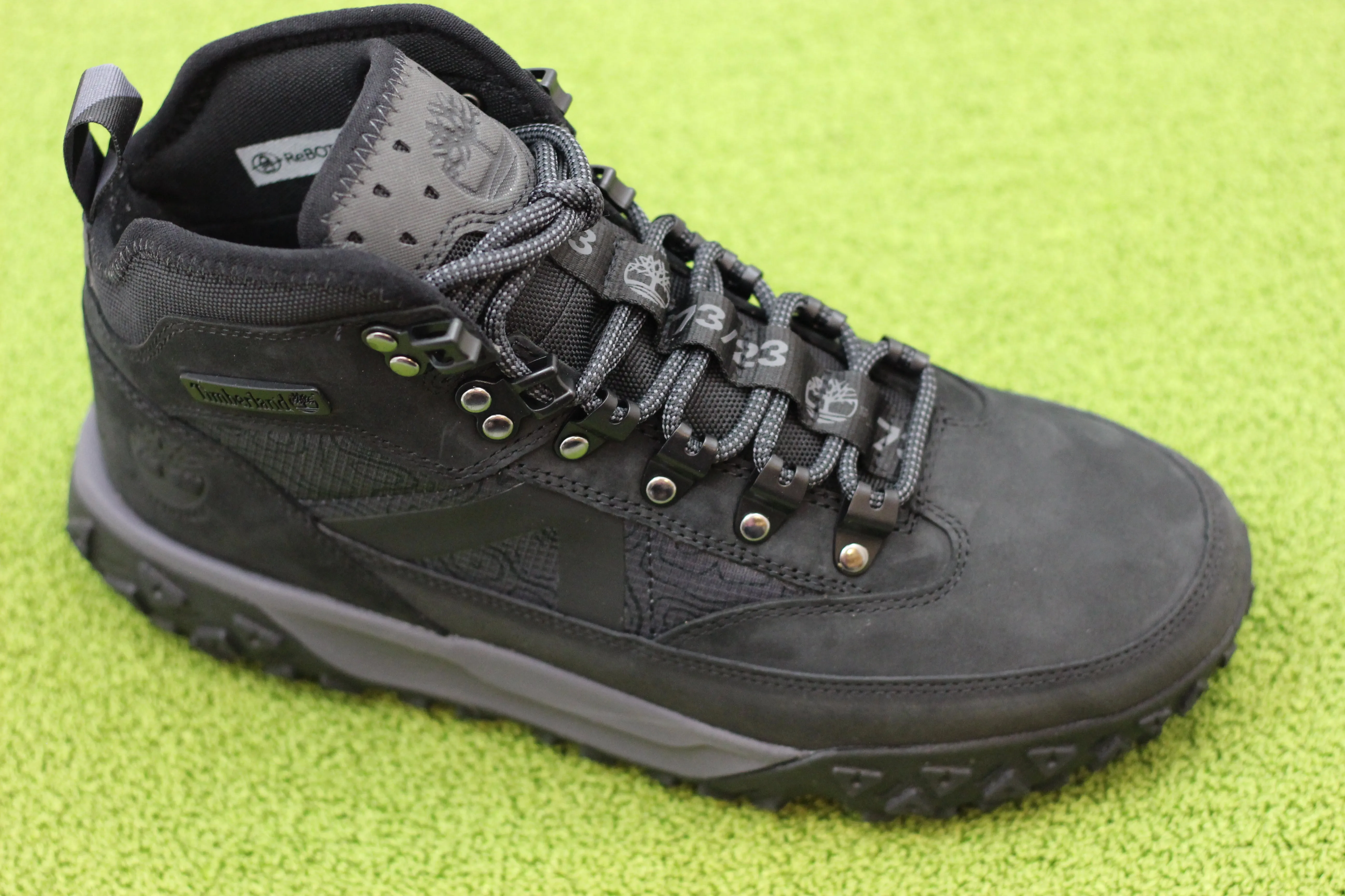 Men's Greenstride Mid WP Boot - Black Leather/Nylon