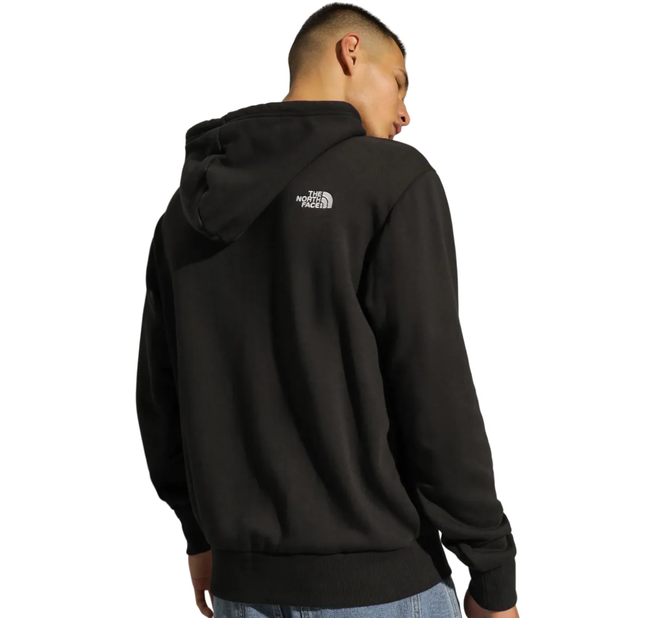 Mens The North Face Simple Logo Black Cotton Hoodie