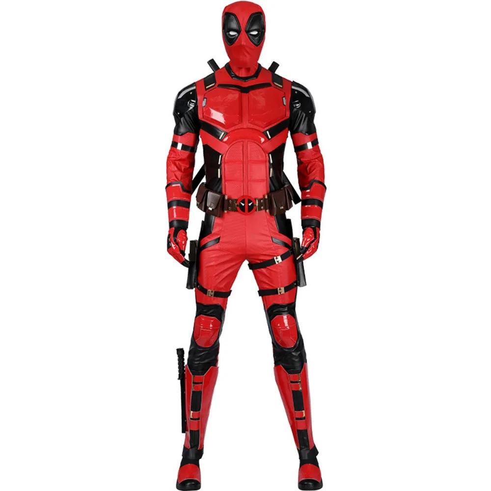 【New Arrival】Xcoser Deadpool3 Wade Wilson Bright Red Full Suit Cosplay Costume