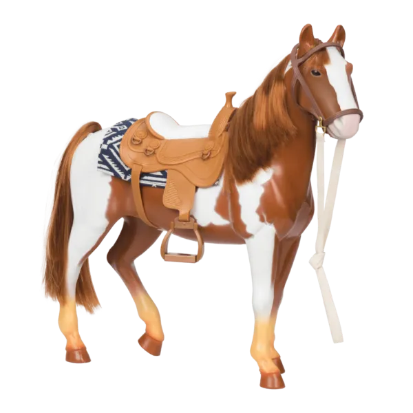 Our Generation 20 Inch (50cm) Pinto Horse Trail Riding Horse