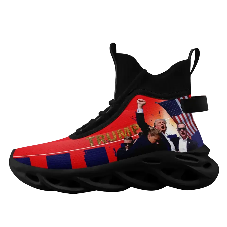 Personalized Trump Sneakers, Custom MAGA Shoes, Light Weight Sport Shoes, Glow at light Shoes