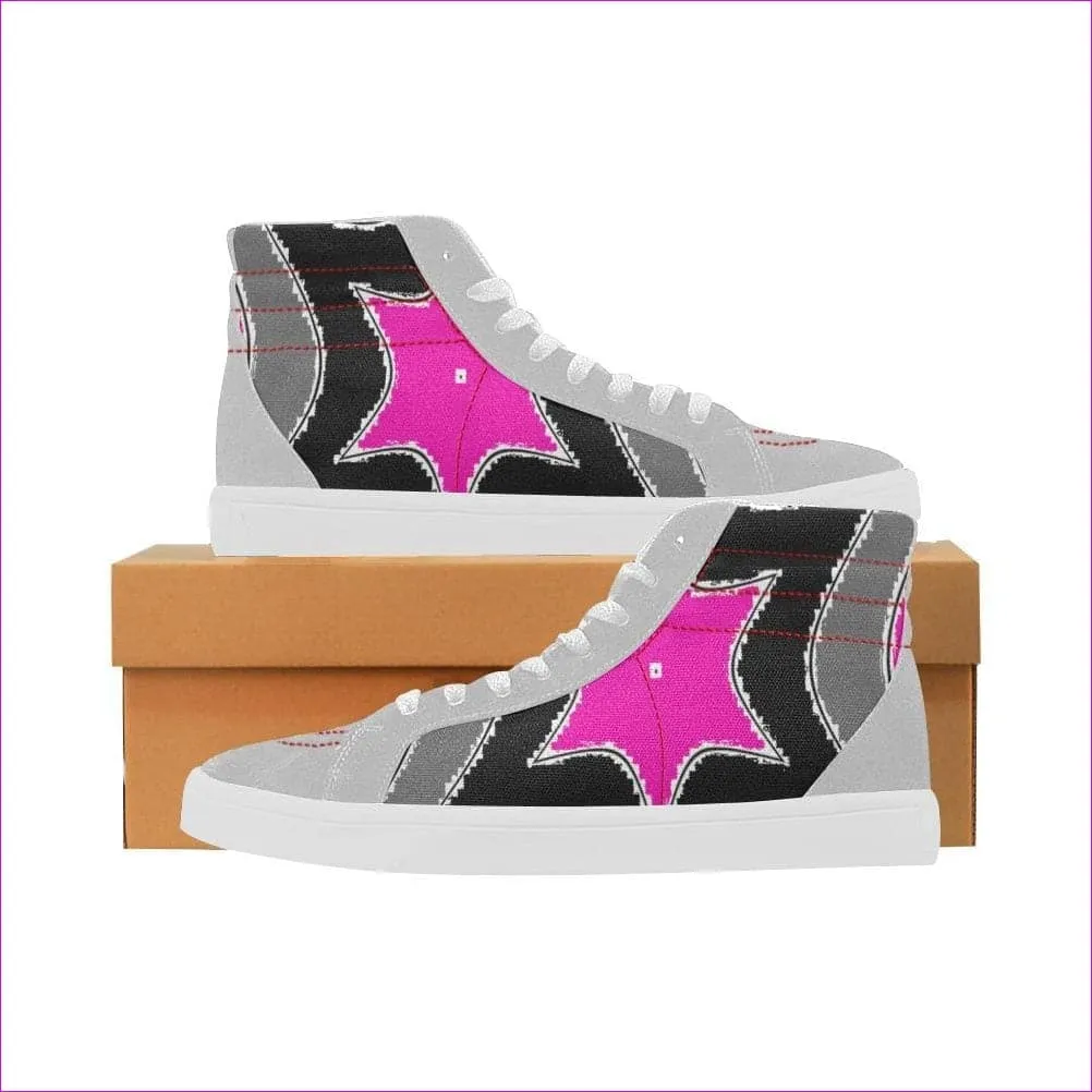 Pink Star High-top Splice Canvas shoe