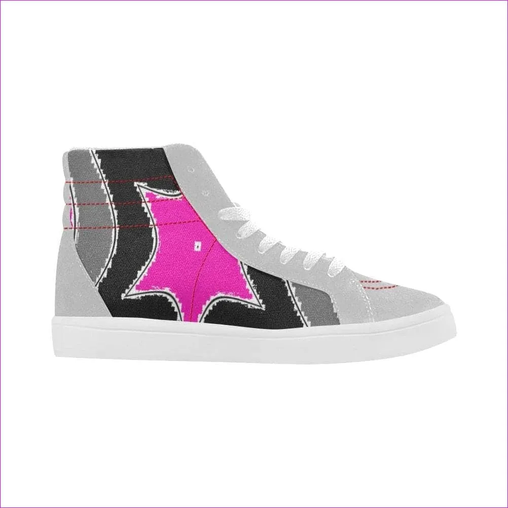 Pink Star High-top Splice Canvas shoe