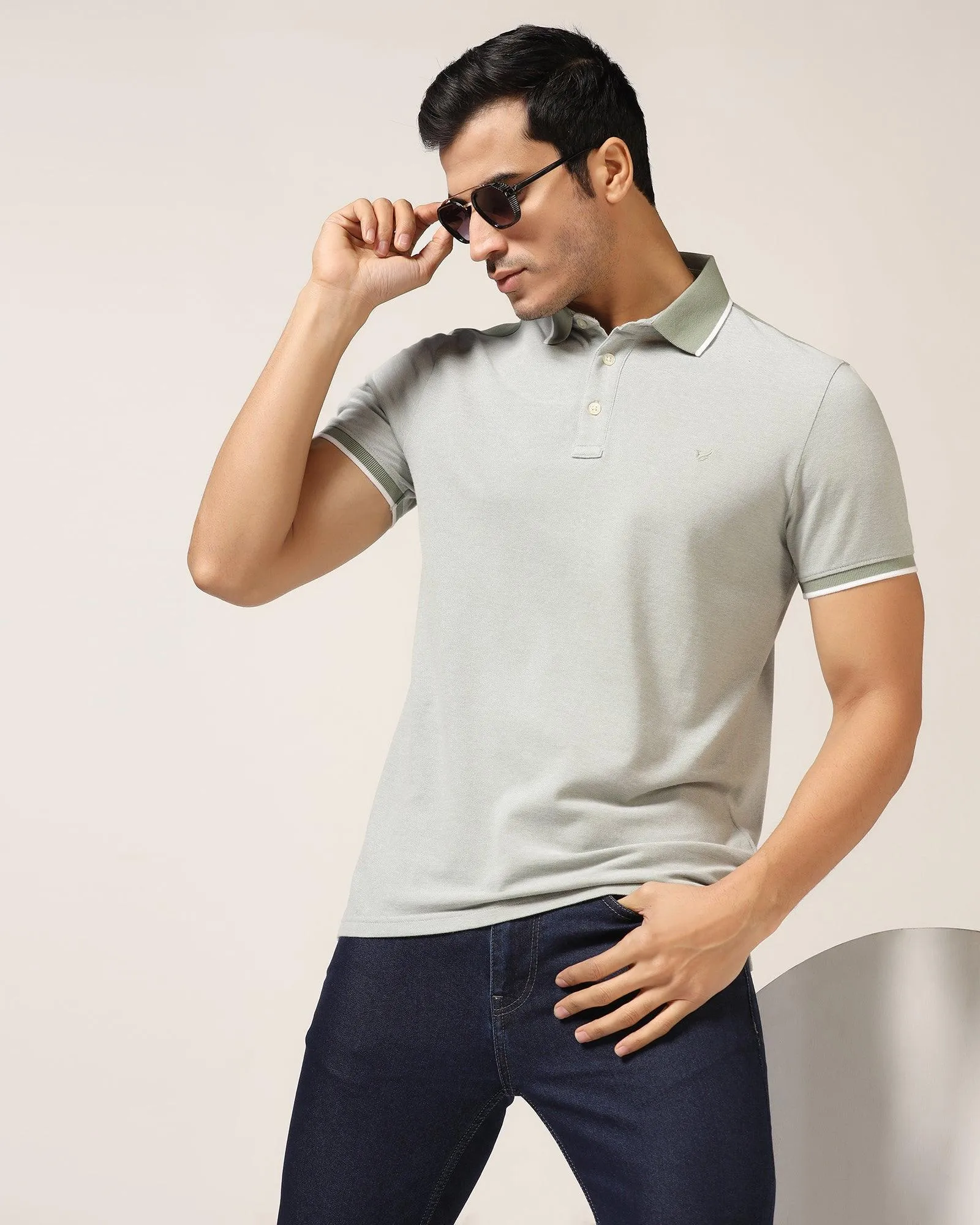 Polo Green Solid T-Shirt - Poco