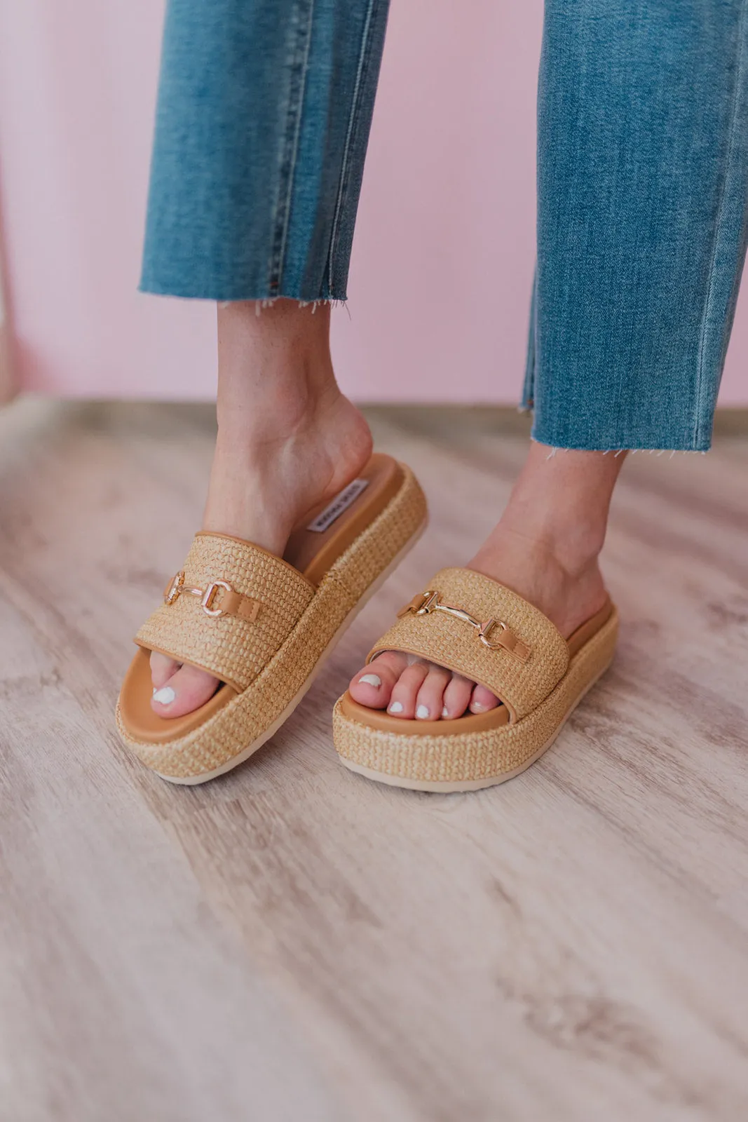 Steve Madden Kayley Natural Raffia Sandal