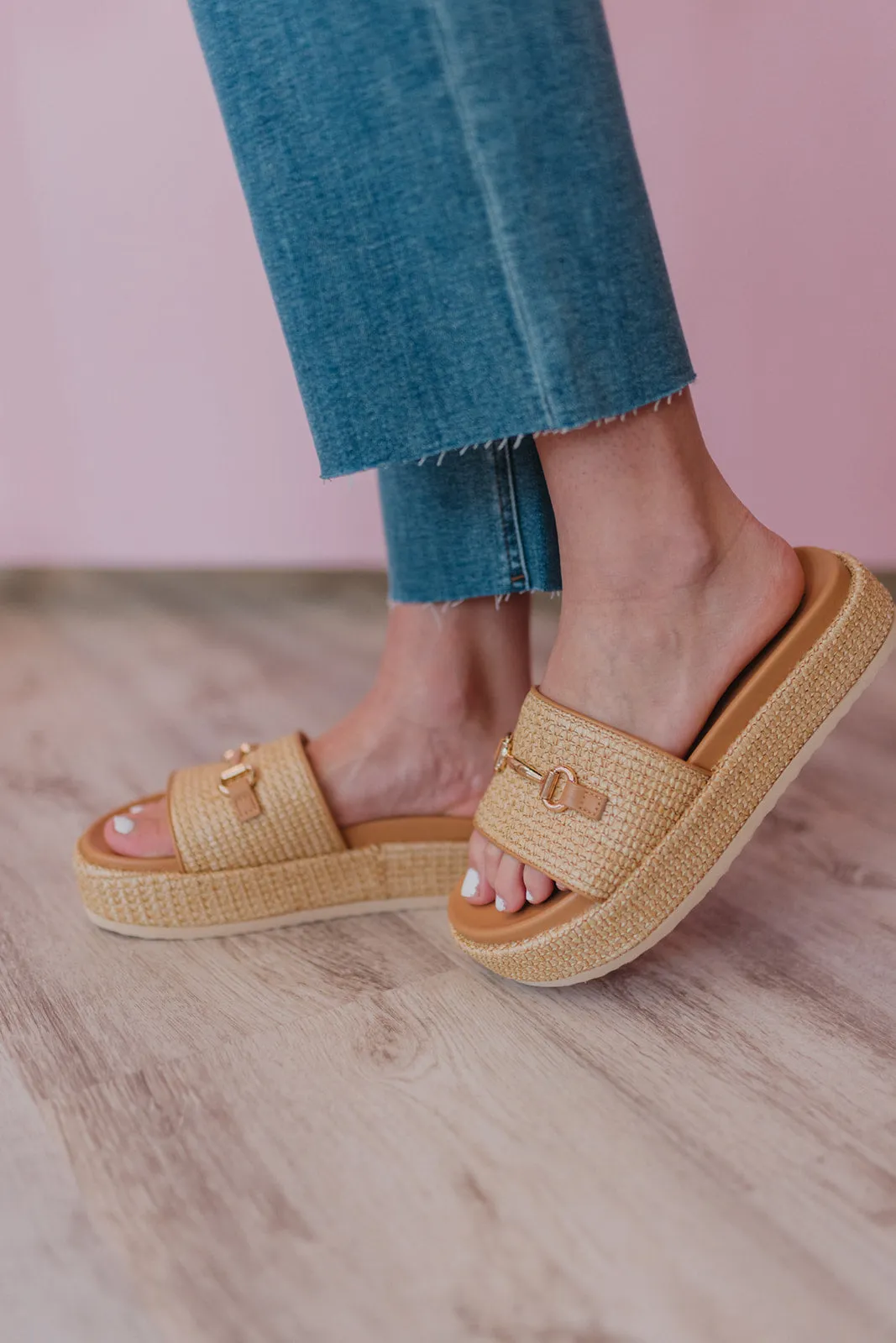 Steve Madden Kayley Natural Raffia Sandal